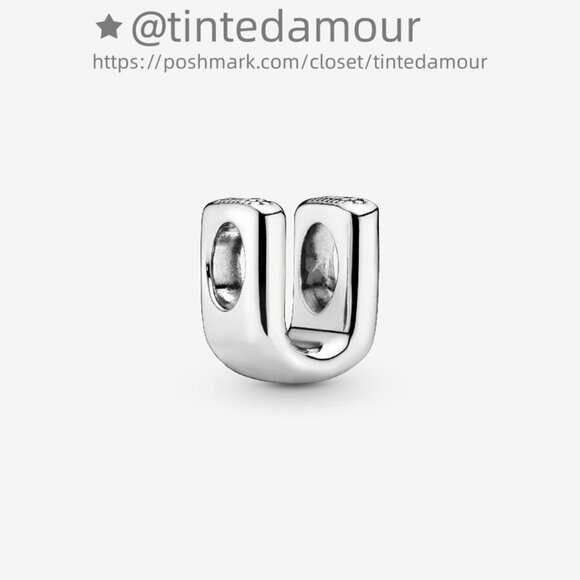 Pandora Letter U Alphabet Charm - Picture 1 of 2